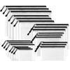 36/24/12pcs A4 Clear Mesh Zipper Pouch Bags, For Organization, Board Game, Puzzles, Office Supplies, Schools And Travel