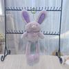 Pulling Ears Rabbit Plush Toy Bag Pendant Bunny Doll Children Keychain Gifts