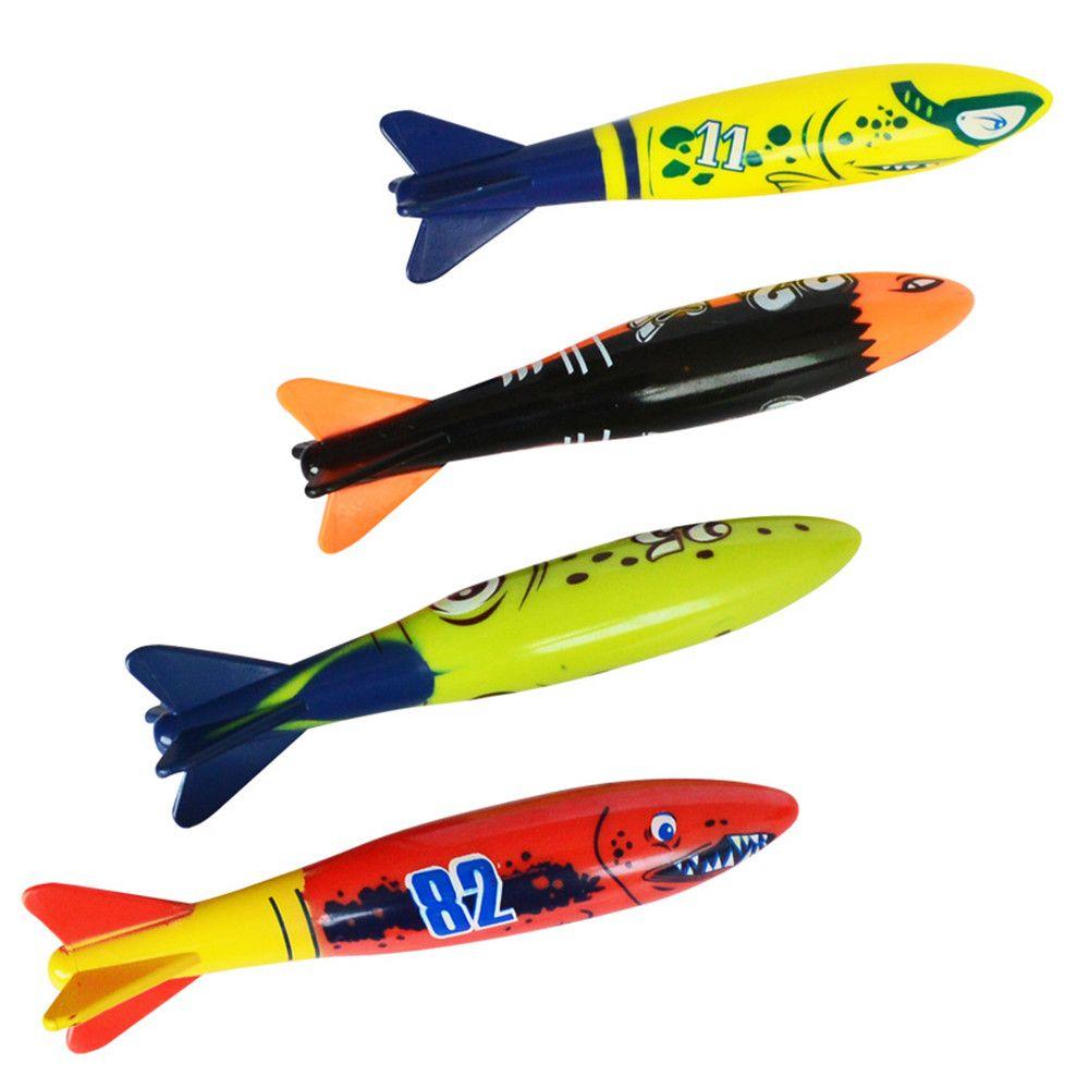 4 PCS Bathroom toys Weight Sticks Sports Rocket Diving Underwater Toys Swimming Pool Toy Swim Dive