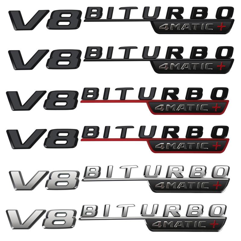 2 шт. 3D ABS автомобильный значок на крыло для Mercedes Benz E63s AMG W213 W212 W205 C63S V8 BITURBO 4MATIC эмблема наклейки аксессуары