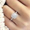 Women Classic Luxury Zircon Ring Charms Wedding Rings Engagement Rings Jewelry Gift Size 6-10 AVE