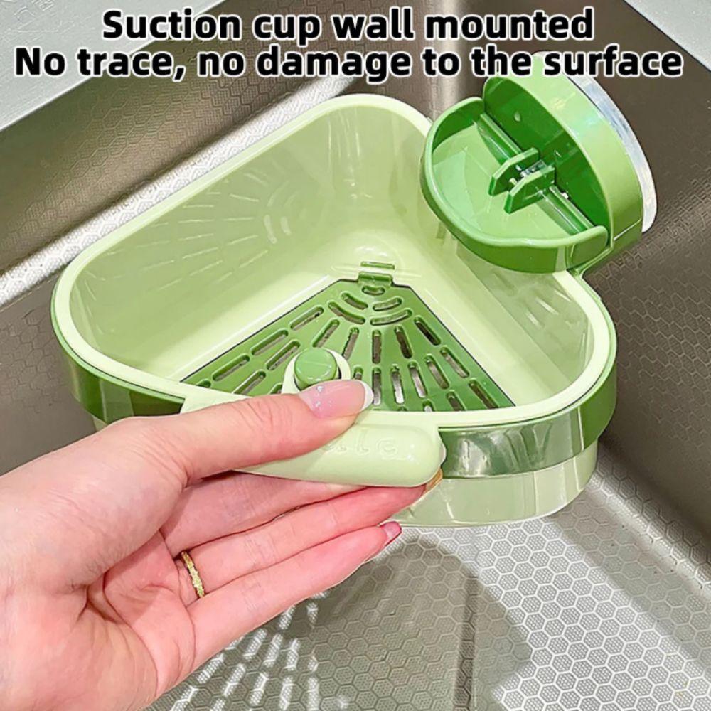 Removable Plastic Triangle Sink Filter One-touch Drainage Kitchen Sink Strainer Vegetables Washing