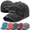 Hot Sale Washed Cotton Vintage Cap High Quality NEW YORK Letter Embroidery Baseball Cap Men And Women Outdoor Sports Hats