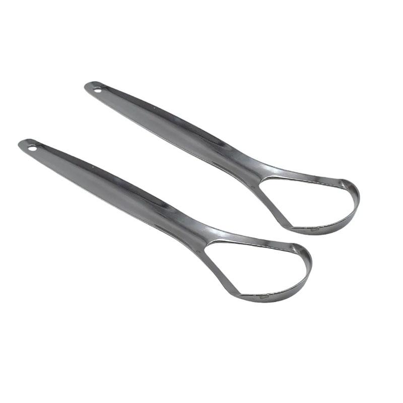 Скребок для языка из нержавеющей стали, удалитель налета с языка, для свежего дыхания, уход за полостью рта, скребок, щетка, очиститель языка