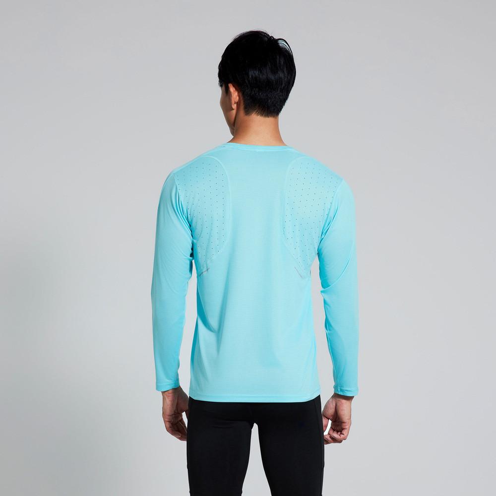 (40-95КГ) Мужская легкая влагоотводящая футболка с длинным рукавом для марафона, бега и фитнеса на открытом воздухе