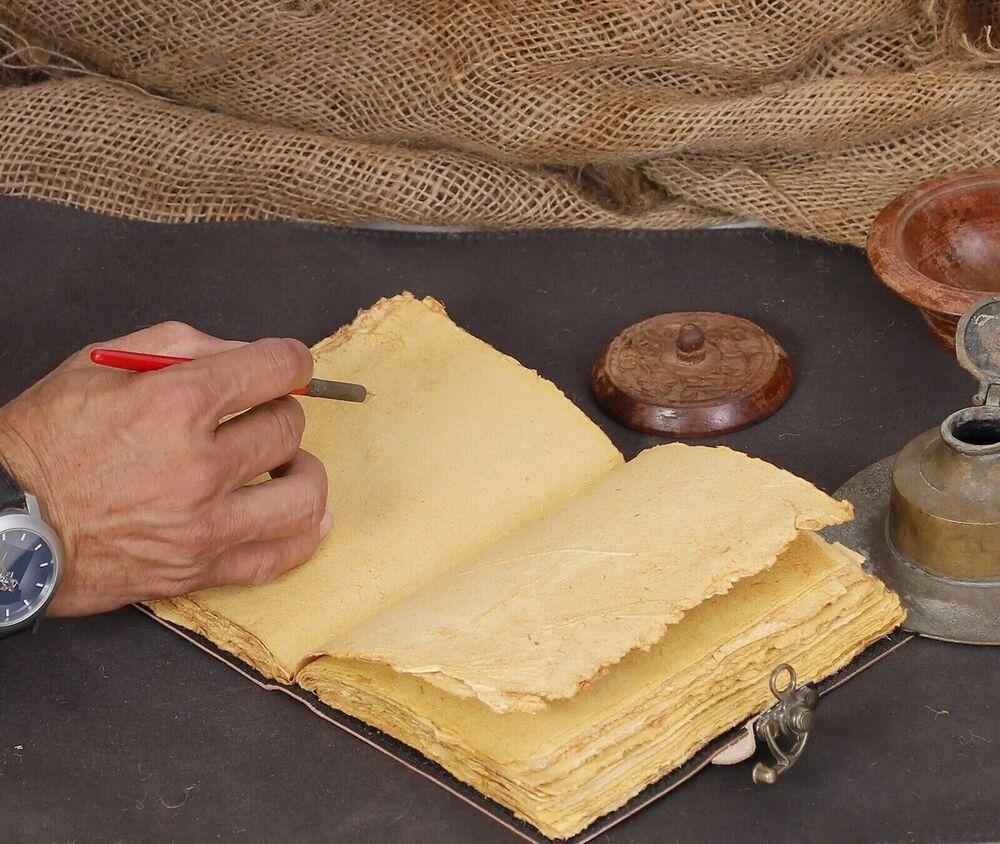 Пустой журнал теней с замком Винтажный кожаный дневник ручной работы Хэллоуин