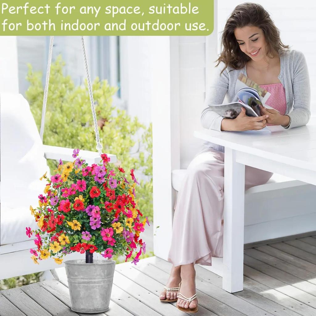 Искусственные цветы для сада, дома, улицы, пластиковые, искусственные цветы и листья, зелень, для крыльца, патио