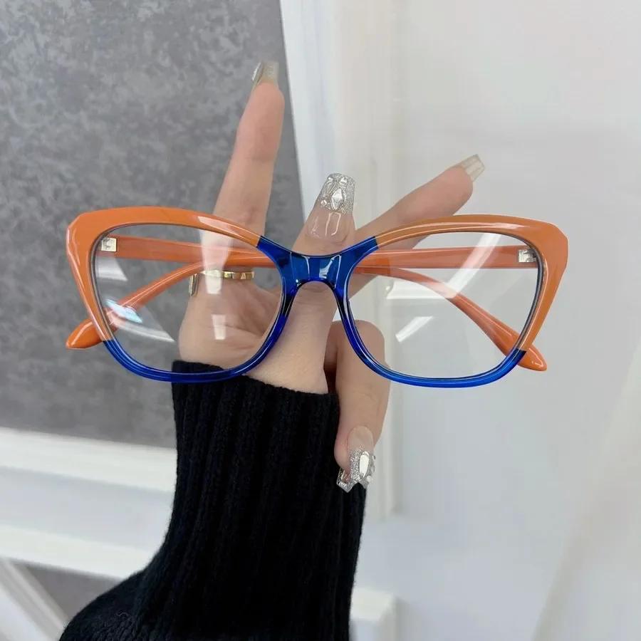 Модные Роскошные Оправы для Очков Кошачий Глаз Женские Мужские Прозрачные Прозрачные Брендовые Дизайнерские Оптические Милые Оправы Очки