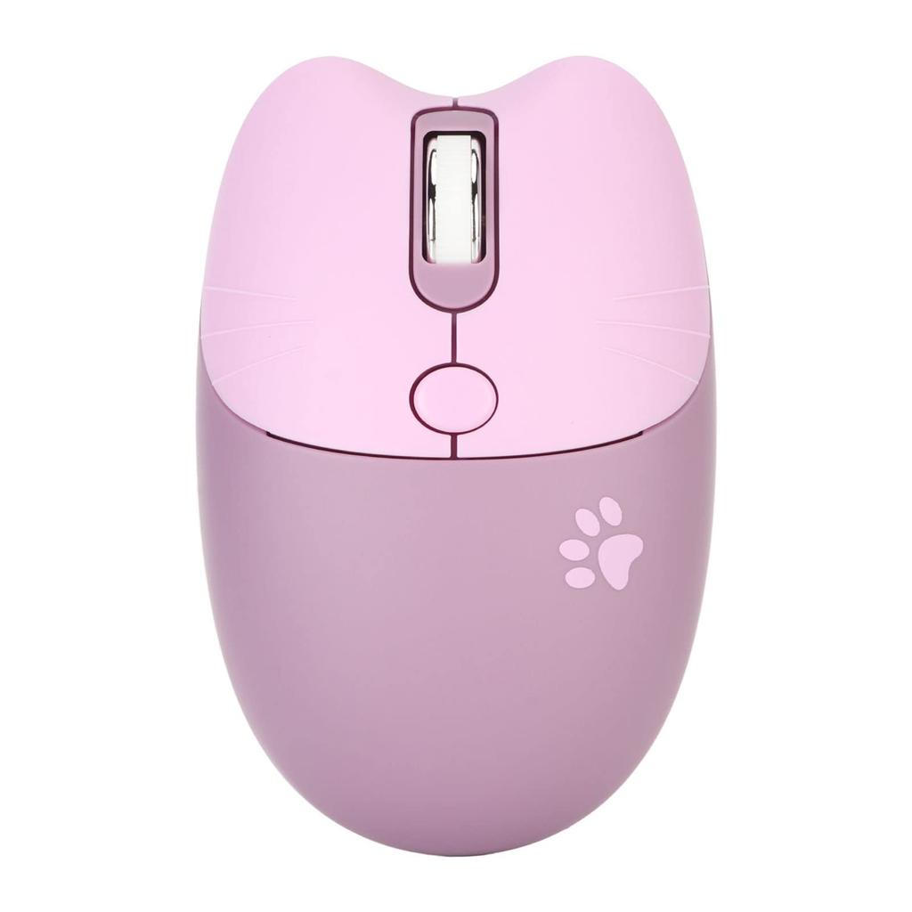 Cute Cat Wireless Wireless Silent Mouse with DPI Portable Cute Shape Wireless Mouse with USB Receiver for and Laptops Mouse, 2.4GHz 3-Level