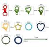 Colorful Spring Alloy Spray Paint Peach Heart & Figure 8 Keychain DIY Jewelry Material Pack