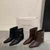 French retro Maillard niche pointed short boots women's thin boots autumn new Martin boots versatile trouser tube boots