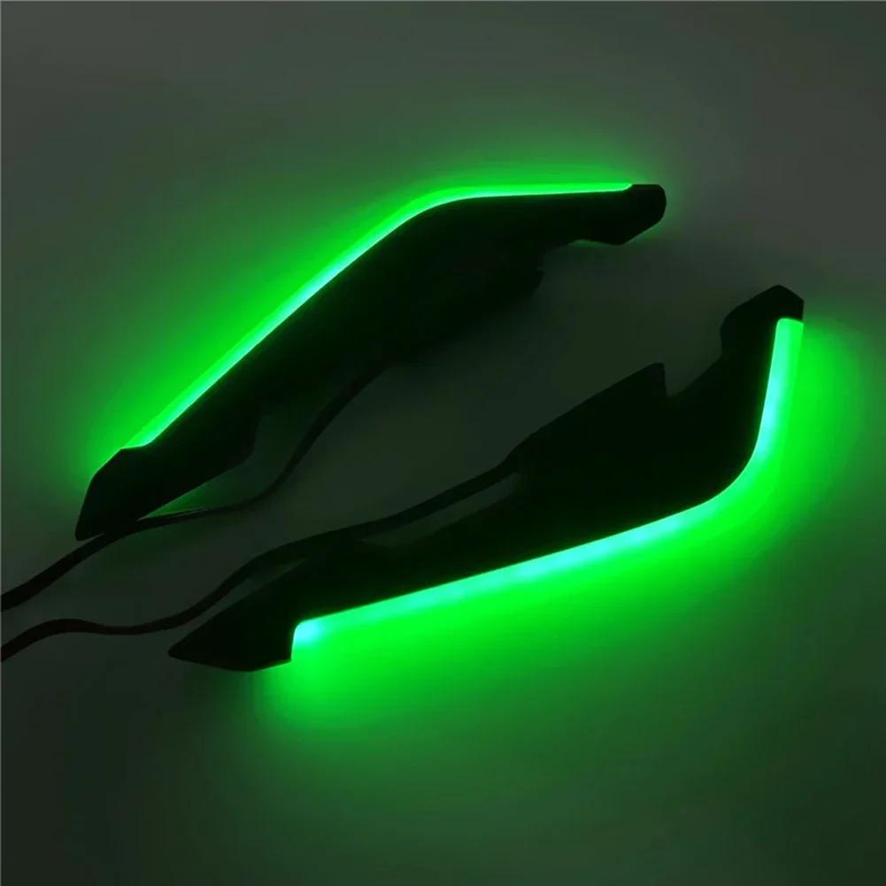 2 шт. Светодиодные мотоциклетные передние боковые спойлеры винглеты аэродинамический набор крыльев фиксированные ветровые крылья со светодиодной подсветкой клейкая декоративная наклейка