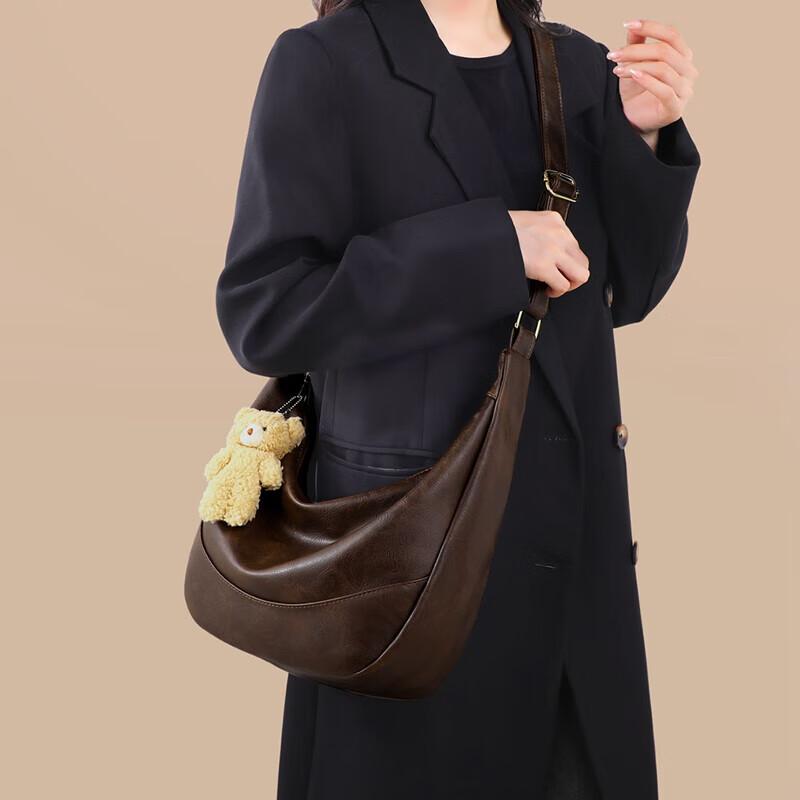 Viney Crossbody Bag, Handbag, Women's Shoulder Bag, Large Capacity, Coffee Color