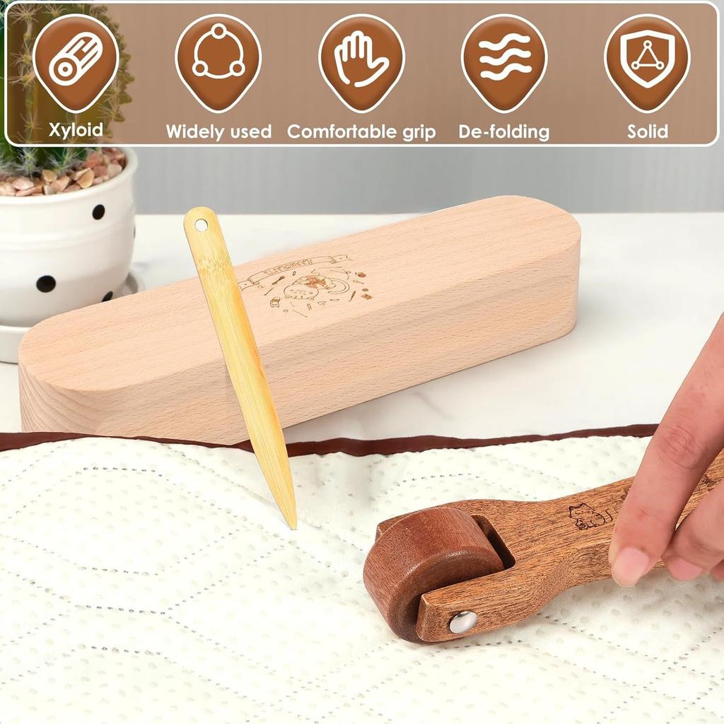 Деревянный портновский хлопун для глажки и квилтинга, Инструмент для шитья LINXIAO для разглаживания тканей, Шитье и точечная глажка Натуральный