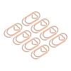 100pcs Paper Clips Portable Heart Shape Rustproof Electroplated Metal Paperclips Office Supplies Rose Gold