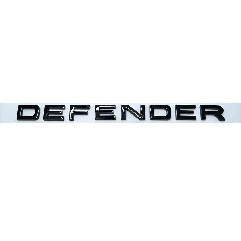 CSU3  1pc 3D ABS car decorative car stickers bright black/Silver Defender back door letter logo badge Accessories