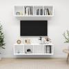 VidaXL Wall-mounted TV Cabinets 2 Pcs White Chipboard