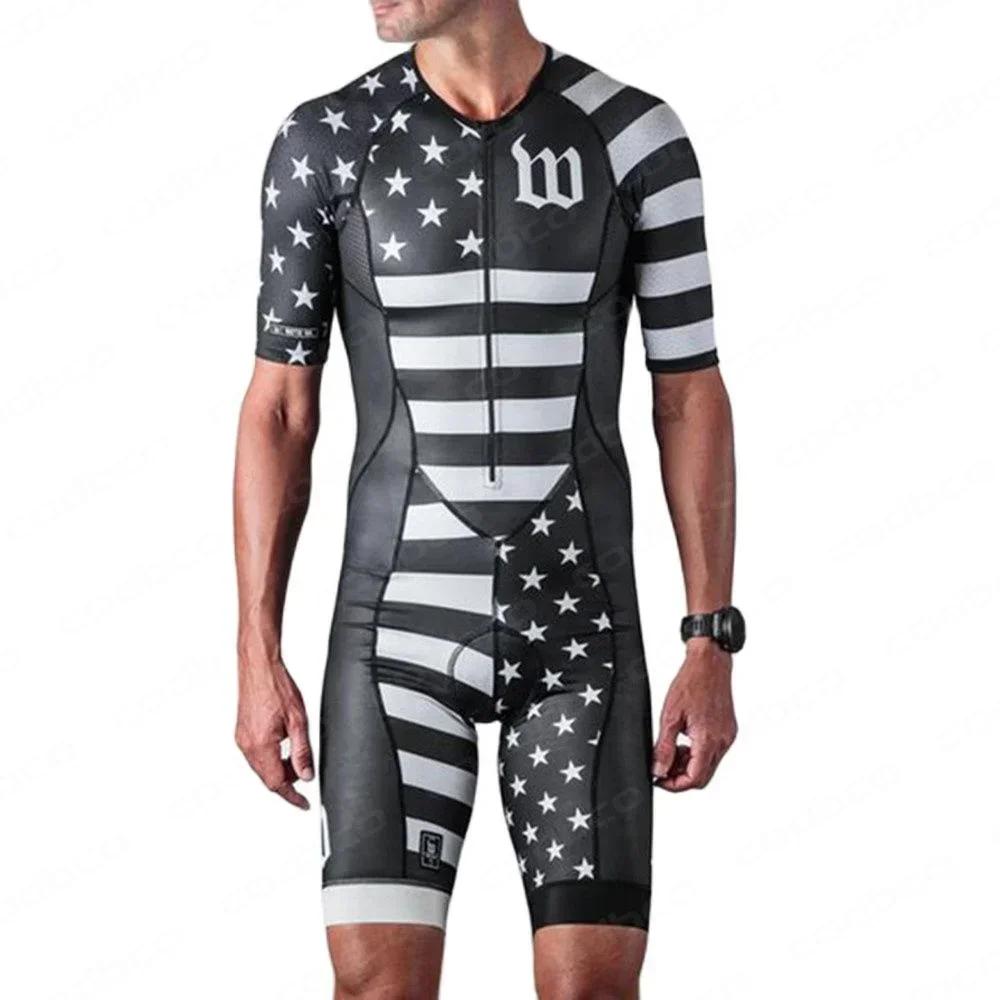 Wattie Ink Mens Triathlon Suit Bike Kit Cycling Jersey Mtb Skinsuit Speed Suit Jumpsuit Tights Suit Bodysuit Ropa Ciclismo