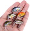 5 шт./комплект Воблер Crankbait Minnow для рыбалки - Реалистичный колеблющийся жесткий воблер, поверхностный Swimbait, для морского окуня, форели, пресноводной рыбалки