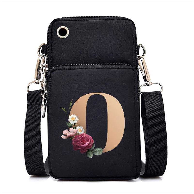 Alphabet Letter Printing Oblique Span Small Bag Multifunctional Portable Casual Mobile Phone Bag