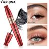 YANQINA Тушь для ресниц с двойным эффектом Водостойкая длинная подкручивающаяся естественная утолщающая тушь 2в1