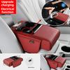 НОВЫЙ Подушка-подлокотник на центральную консоль автомобиля, подкладка-удлинитель подлокотника из ПУ с подстаканником, коробкой для салфеток, USB-портом, универсальная поддержка локтя