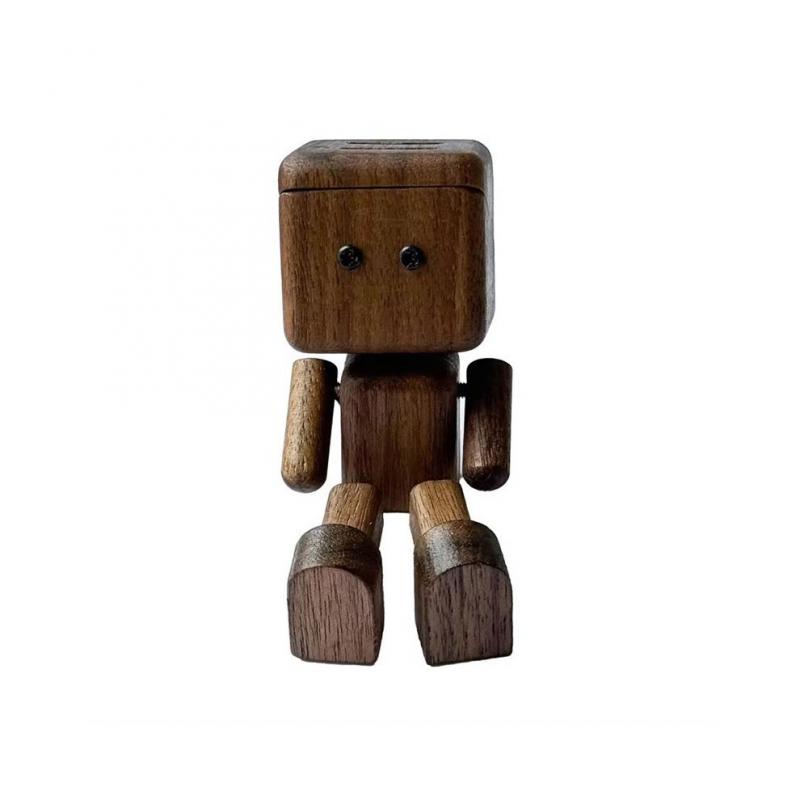 Zitternde Holzfiguren mit wackeligen Beinen, Puppen, die als Dekoration für Auto- oder Haushaltsarmaturen verwendet werden können, Walnuss