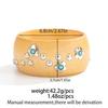 Salircon 4 Colors Punk Retro Round Wooden Wide Bracelets for Women Hip Hop Stackable Chunky Bangles Steampunk Jewelry Accessory