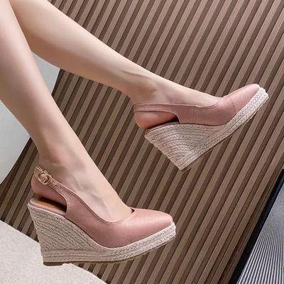 Модные туфли на высоком каблуке для вечеринок, женские туфли на очень высокой танкетке, брендовые современные женские туфли-лодочки на танкетке 10 см, размер плюс 41 D138