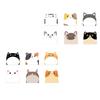 12PCS Cute Cat Sticky Note Paper 30 Sheet/Pad Self-ashesive Memo Pad Reminder On Fridges Door Computer Whiteboard