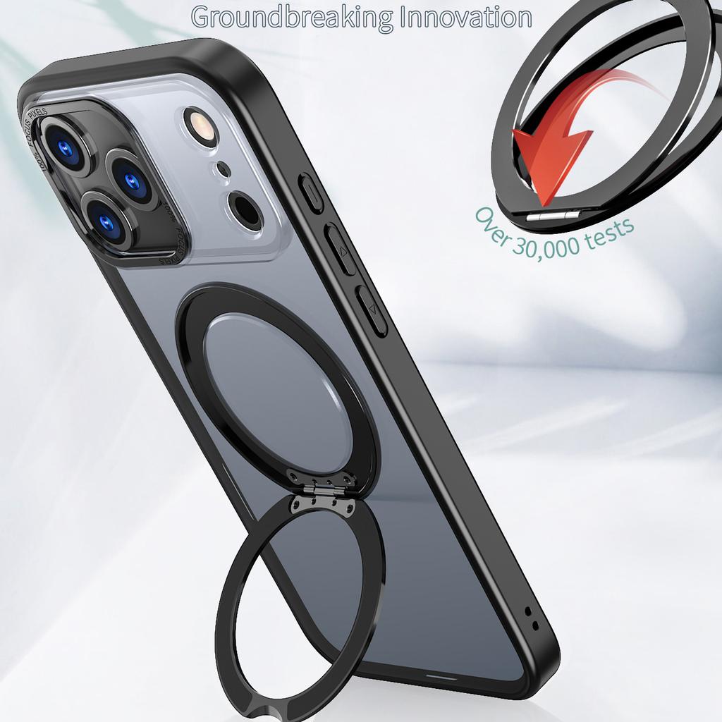 Чехол для iPhone 17 Pro Max, совместимый с MagSafe, из ТПУ + Акрила, с подставкой, Чехол для телефона