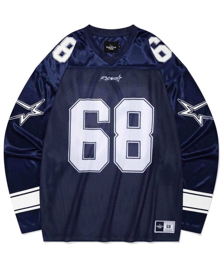RETRIEVER CLUB 68 Long Football Jersey [Navy]