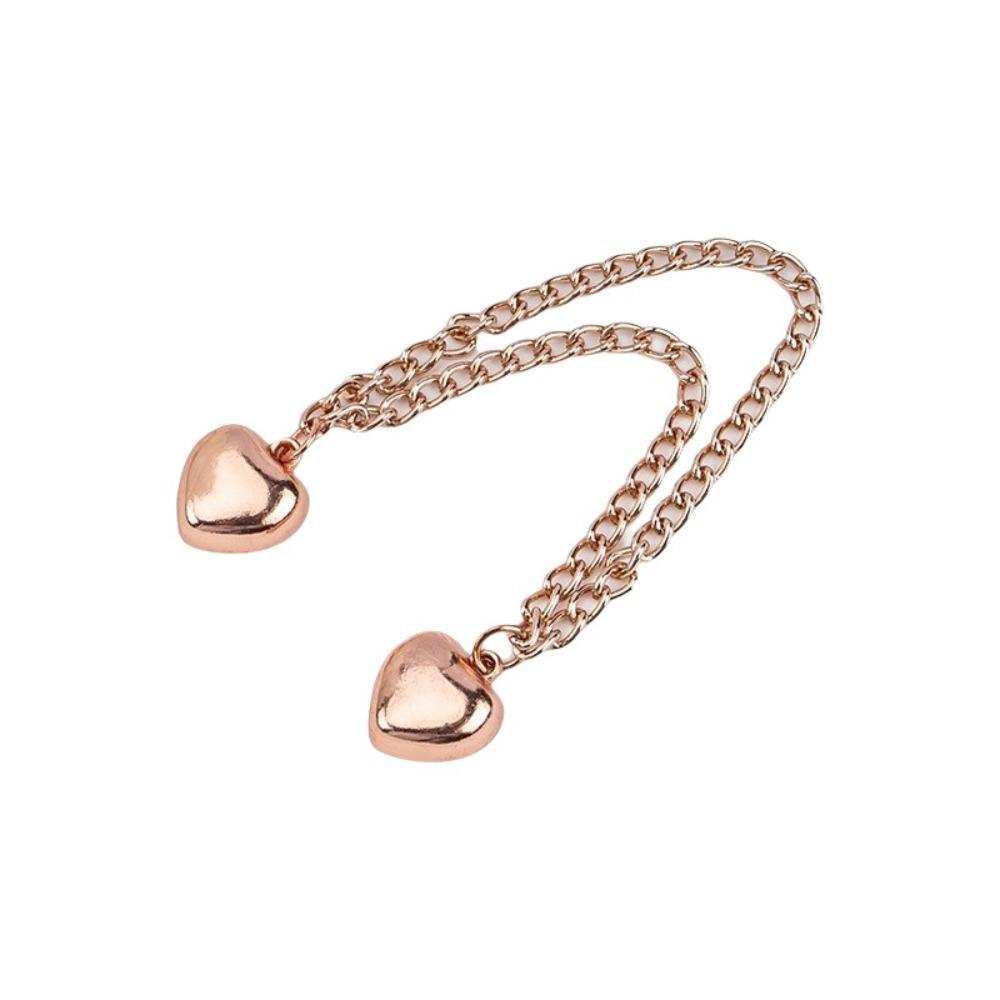 10PCS Detachable Magnetic Clothing Clip Heart-shaped Nail Free Chain Magnetic Buckle Multi-Function Metal