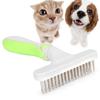 Pet Dog Cat Hairdressing Cleaning Opening Knot Comb Massage Brush with Non Slip Handle(green )