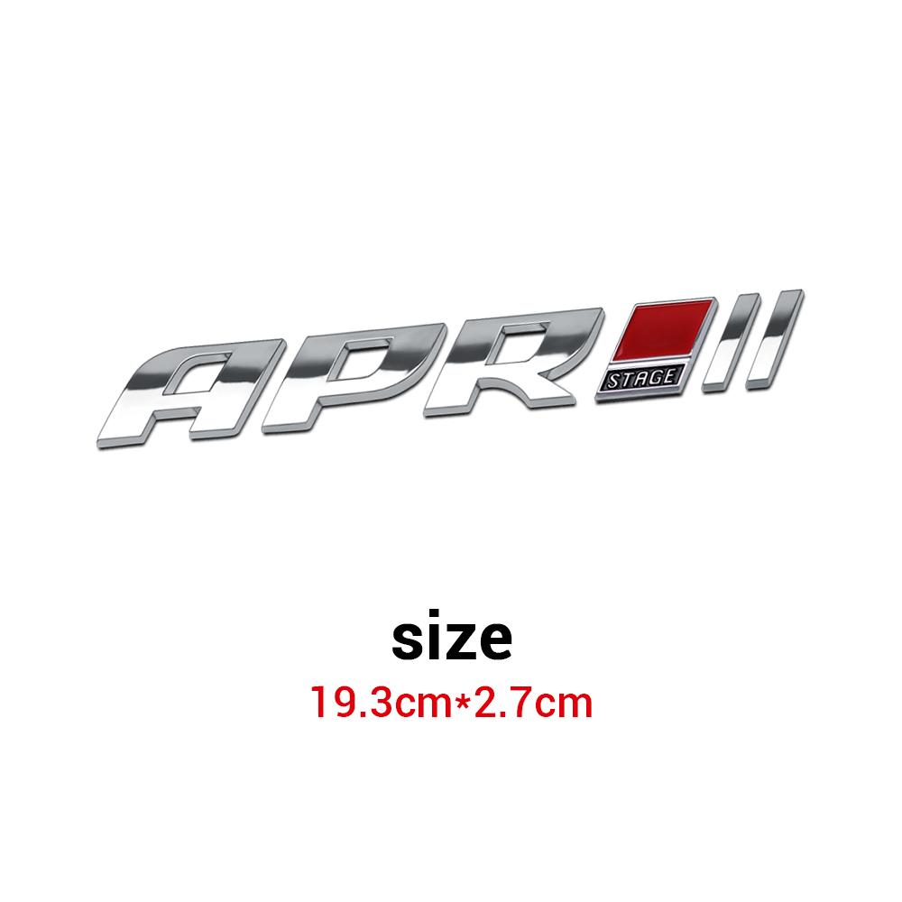 AABIN1 3D ABS APR Stage III Emblem Car Body Trunk Decor Sticker for Volkswagen Vw T5 Cc Scirocco Tiguan Mk2 Polo 6R Jetta Mk6 Gti Golf
