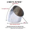 45° Weld Elbow Corrosion Resistant 304 Stainless Steel Butt Weld Pipe Fitting 16-80mm OD for Gas Pipelines