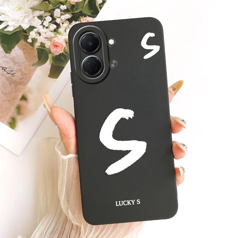 For Tecno Spark Go 3 2026 Lucky Initial Letter Phone Case For Tecno Spark Go3 KN3 Soft Silicone Shockproof Cases Bumpers