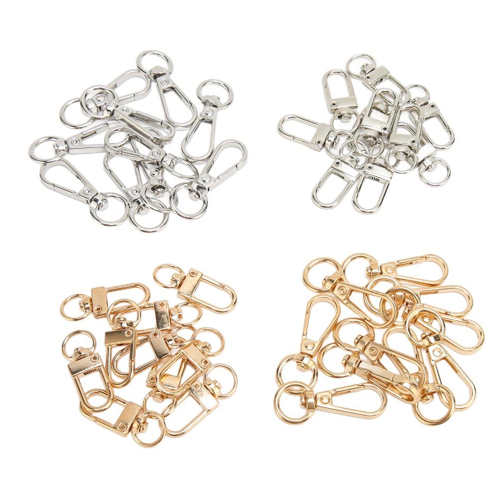 40pcs Gold Swiveling Clasps Silver Lobster Claw Clasps Purse Making Lobster Clasps Packpack,