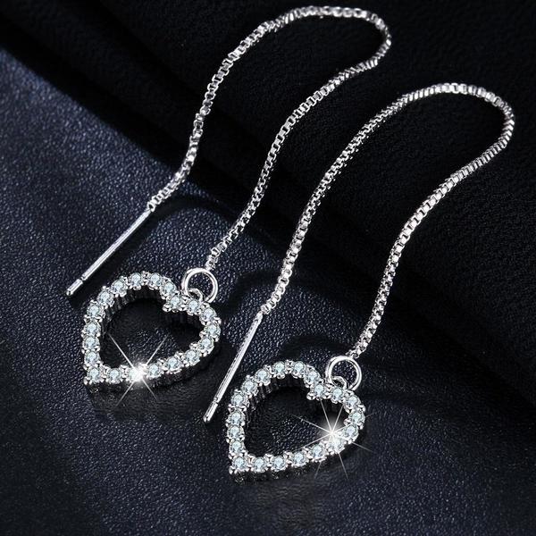 1 пара 3 стилей Кристалл Длинная цепочка кисточкой мотаться резьба серьги для женщин