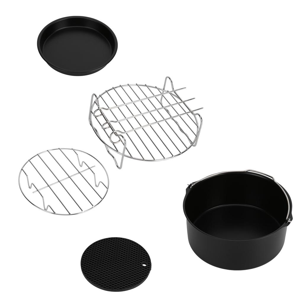 Аксессуары для фритюрницы Противень для пиццы Сковорода для торта Силиконовая подкладка Шпажки Решетка для гриля Противень для выпечки для фритюрницы 7 дюймов