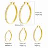 Sterling Silver/Gold Plated Zircon Hoop Earrings, Lightweight & Hypoallergenic, Compatible with Women (30–70mm)