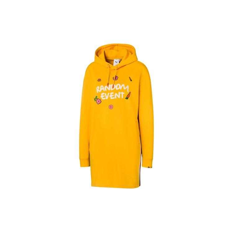 Puma X Randomevent Hooded Dress With Cartoon Pattern Women Dress Lemon-Yellow 59667085