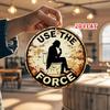 Wit Slogan Round  Popular Culture Reference Rustic Wall Art Metal Wall Decoration for Homes Garages Restaurants Cafes