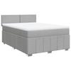VidaXL Sommier à lattes de lit avec matelas Gris clair 160x200cm Tissu 3287112