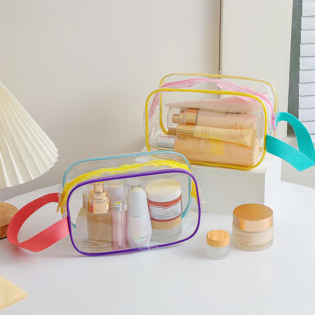 Модная прозрачная косметичка из ПВХ для женщин, косметички на молнии, косметика для случая Tr