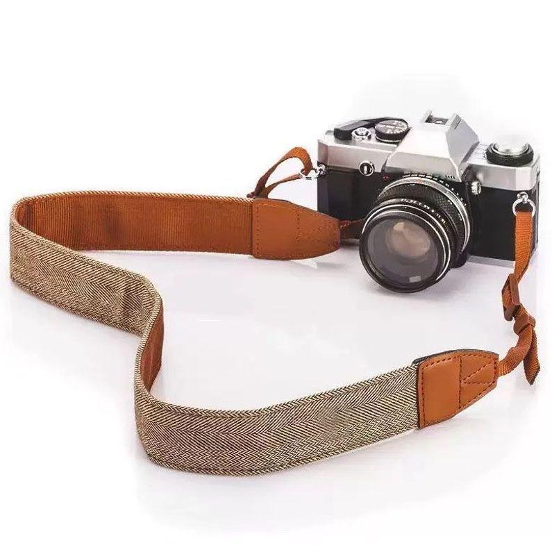 Ретро-хлопковый плечевой ремень для снижения нагрузки для DSLR и беззеркальных камер