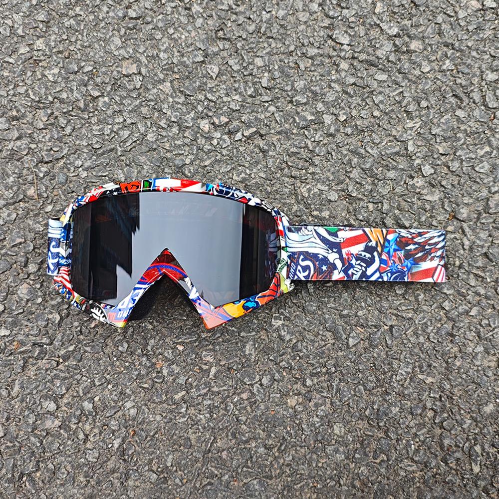 2025 Мотоциклетные лыжные очки Очки для езды на велосипеде Персонализированные печатные лыжные очки Ветрозащитный вентилируемый антибликовый очки