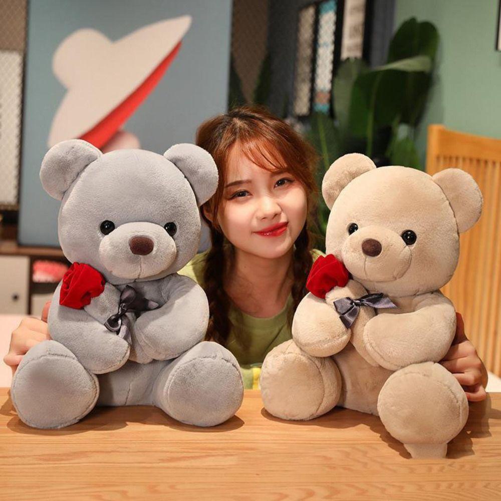 Cartoon Hug Bear Plush Doll Stuffed Animal Bear Plush Toy Rose Bear Plush Toy Valentine's Day