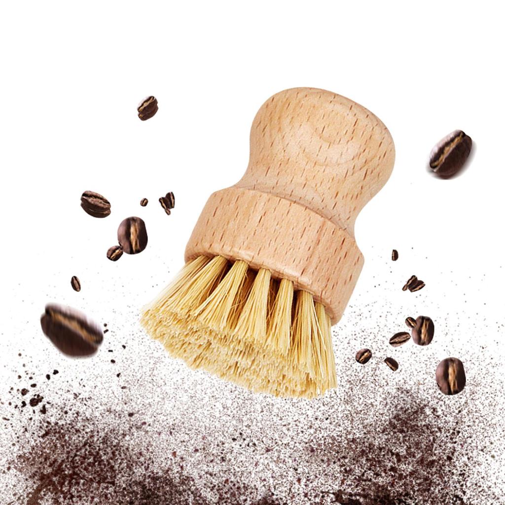 Cleaning Brush Round Japanese Scrub Brush Palm Brush for Espresso Machine