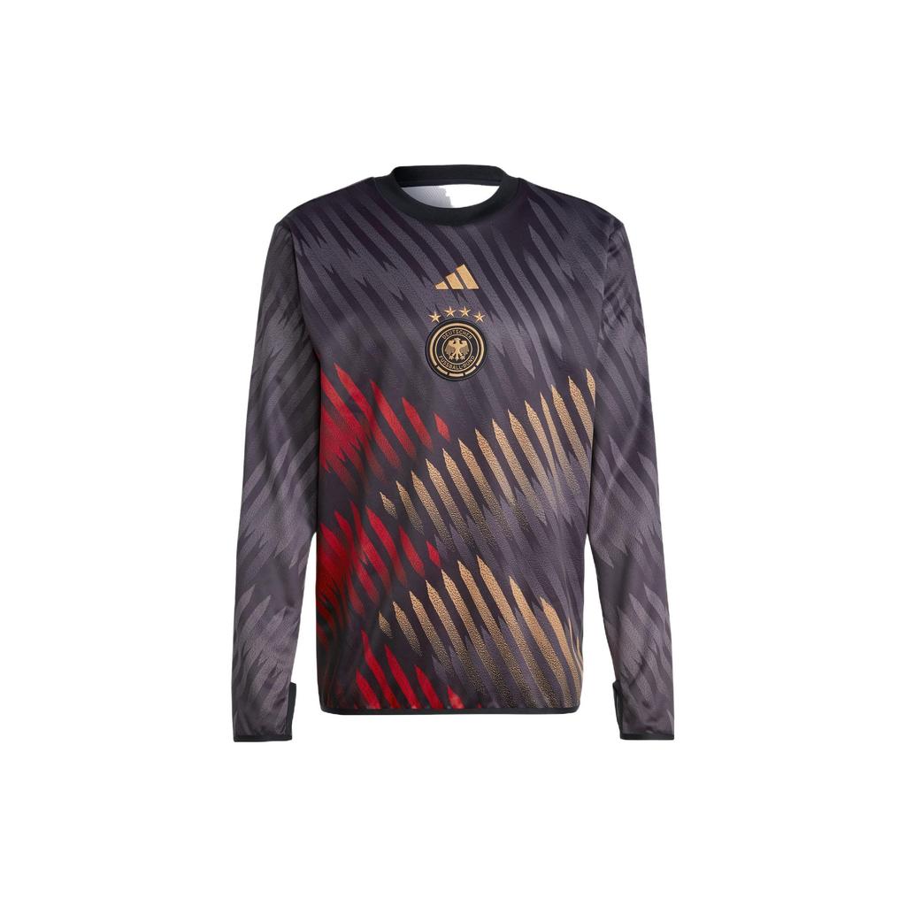 Adidas DFB Pre-Match Warm-Up Sweatshirt With Crest Print Detail Men Tops Black HC1285